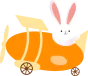 A bunny in an easter egg