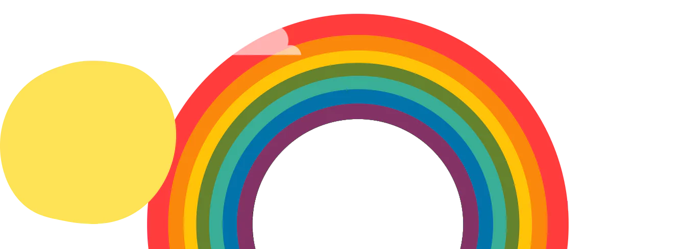 A rainbow in the sky